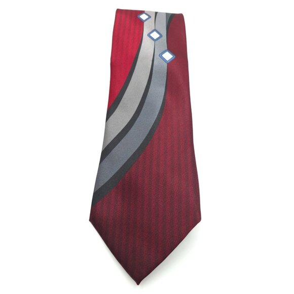 David Taylor Other - David Taylor's Bold Red Geometric Silk Tie for Men
